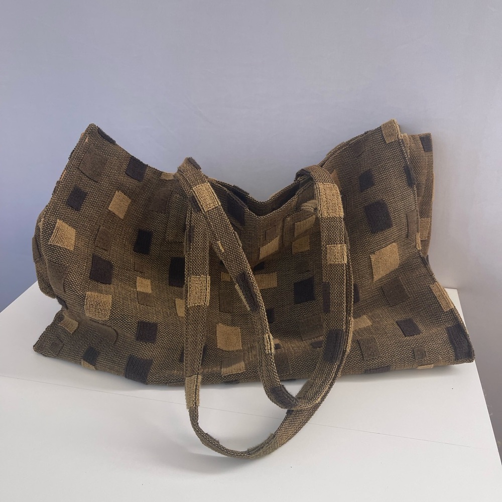 Geometric Upholstery Fabric Tote Bag Hand Made